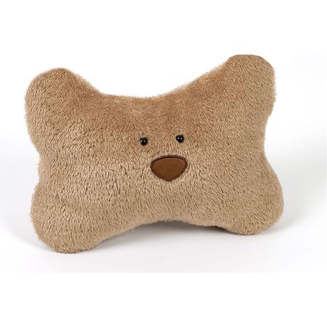 Oreiller de voiture en peluche ours doux, confortable pour appui-tête et réduction du stress, accessoire intérieur marron. (1/5)