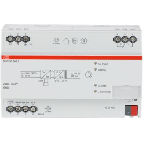 Busch-Jaeger Fuente de alimentación KNX ininterrumpida 640 mA (SU/S30.640.2), 2CDG110275R0011