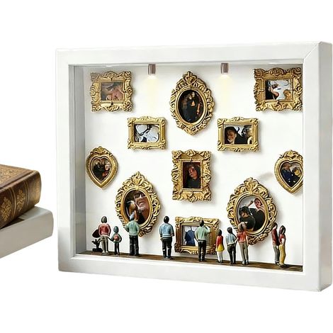 Petit Cadre Vitrine De Musée À Faire Soi-Même Souvenir Personnalisé À Créer Mini Cadre À Silhouette De Musée Pour Mariage Anniversaire Vacances Appartement Ferme Hôtel Dortoir Salon Cha (1/5)