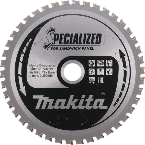 B-63149 Disco sierra circular , Specialized T.C.T, 165 x 20 mm, 42 D (1/2)