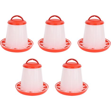 5 Pièces Seau Abreuvoir Automatique 1,5kg pour Volailles et Oiseaux (1/5)