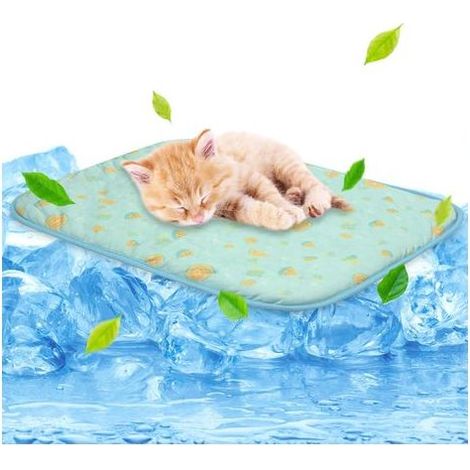 Tappetino rinfrescante per animali domestici - 50 x 40 cm - per cani e gatti - Coperta rinfrescante portatile e lavabile (frutta verde) (1/4)