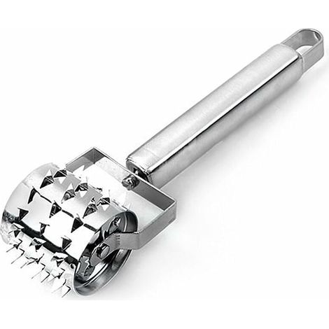 Marteau pour attendrisseur à Viande, Rouleau pour attendrisseur à Viande, Aiguille roulante pour Viande en Acier Inoxydable, Marteau à Steak à Rouleau Robuste, pour Steak Poulet Porc Buf