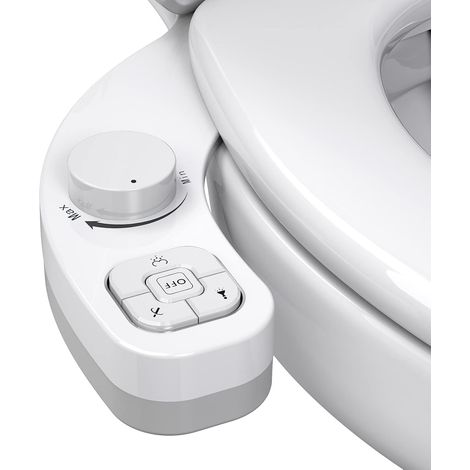 Bidet Toilette WC Bidet Japonaise Pulvérisateur Bidet Kit Abattant WC Alle De Bain avec Double Buses rétractables autonettoyantes (1/5)