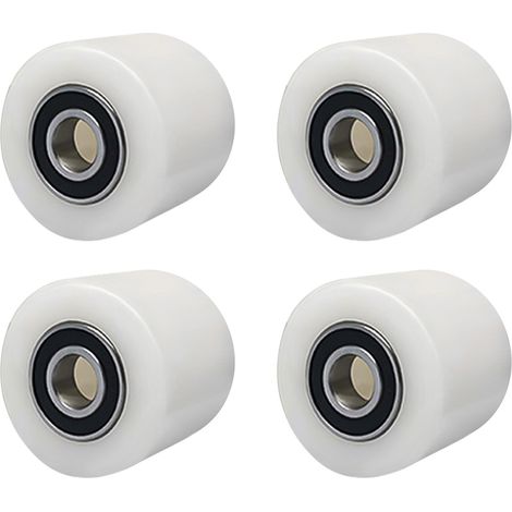 4 Pack Roues de Transpalette Polyuréthane 70x60mm Axe 20mm Avec Roulements à Billes pour Camions de Transport Pièces Détachées Industrielles Transpalettes 2000kg (1/5)