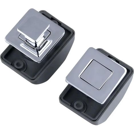 RV Push en alliage de Zinc bouton de verrouillage serrure camping-car caravane bateau maison armoire tiroir loquet meubles matériel Push Lock 1 pièces(Nickel) (1/5)