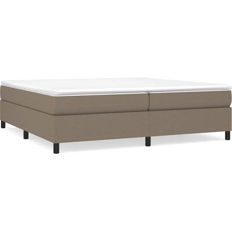 Maison Exclusive - Boxspringbettgestell Taupe 200x200 cm Stoff (1/5)