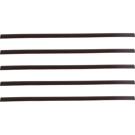 Bande de bas de porte PVC étanche, coupe-froid anti-insectes et insonorisant pour fenêtre et porte (5m par paquet) brun, format surdimensionné (1/5)