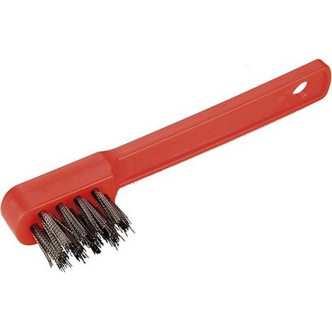 MINI BROSSE EN ACIER INOXYDABLE AVEC MANCHE EN PLASTIQUE