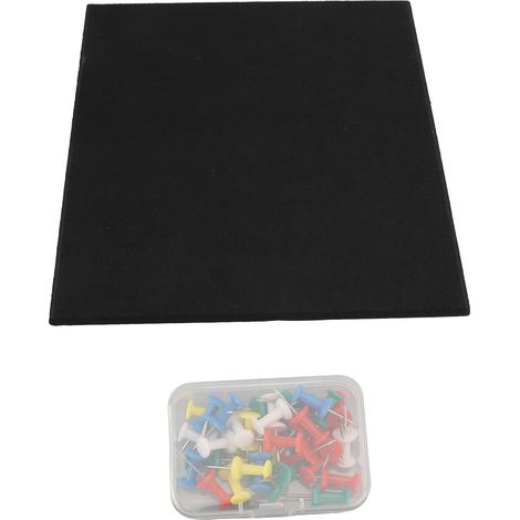 12 dalles murales feutre décoratives auto-adhésives – Panneaux bureau maison polyester noir, décoration (1/3)