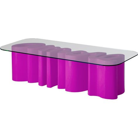 Amore Table Fucsia dolce tavolo scritta originale Slide di design da esterno interno giardino colorata polietilene terrazza veranda sala da pranzo cucina