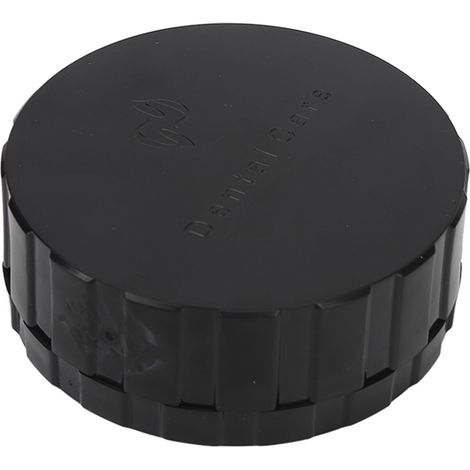Boîte de rangement pour prothèses dentaires, forme ronde, réutilisable, noire, avec coussinet de rechange (1/5)