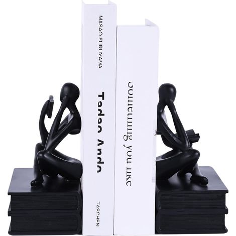 Serre-livres en forme de figurines de lecture, cadeaux pour amateurs de livres, décoration d'étagère pour lecteurs, diplômés, étudiants et enseignants, sculpture de décoration d'intérieur pour étagère (1/5)