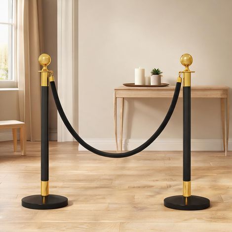 Postes séparateurs acier inoxydable 96 cm base remplissable preto (1/5)