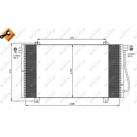 Condenseur, climatisation NRF 350030 NISSAN 2765000QAF 7701052120 8671017661