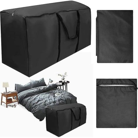Housse de rangement pour coussins de meubles, tissu Oxford 210D anti-poussière, idéale pour les ensembles de patio et autres meubles. (1/2)