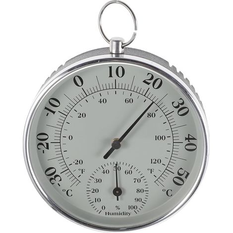 Termometro e igrometro ad ago per interni/esterni (con gancio in metallo): un dispositivo preciso per il monitoraggio di temperatura e umidità, ideale per camere da letto e ambienti domestici. (1/5)