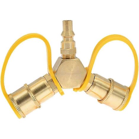 Adaptateur de dérivation en Y pour bouteille de propane de 14 pouces (35,5 cm) compatible avec les barbecues, les chauffages et les climatiseurs pour VR (1/5)