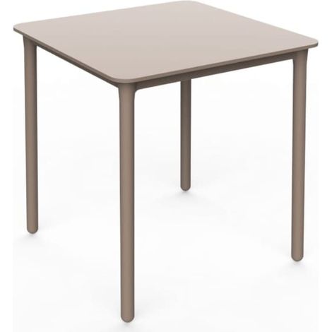 Garbar – Table carrée 70x70cm en polypropylène – Résistante aux intempéries – Protection UV – Pour 2-4 personnes – Design léger et amovible