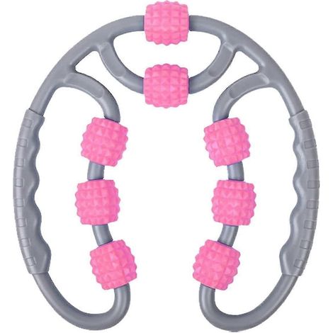 Rouleau de massage musculaire portable à 8 roues, massage anti-cellulite à 360°, soulagement des douleurs et raideurs musculaires.-AquaForge