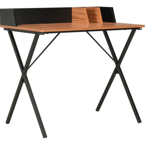 Desk Black and Brown 80x50x84 cm vidaXL