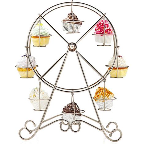 Présentoir à cupcakes roue de fête foraine Charmed pour 8 cupcakes, décoration de table thème carnaval et cirque (1/5)