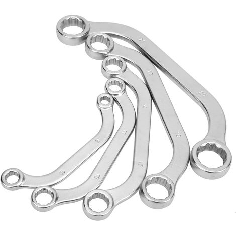 Kit de 5 clés métriques 8-22 mm, clé double demi-lune en acier chrome vanadium (type C) (1/5)