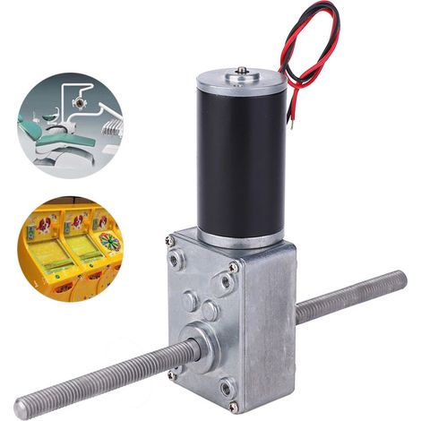 Moteur Réducteur Turbo 24V Double Arbre en Métal avec Filetage M8