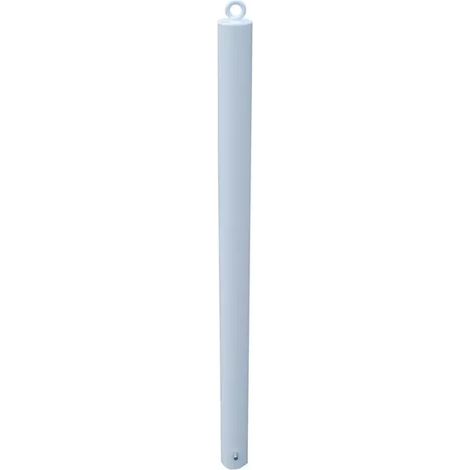 Potelet fixe à sceller 900SP-76-W BLANC avec barre d'ancrage et oeillet (1/4)