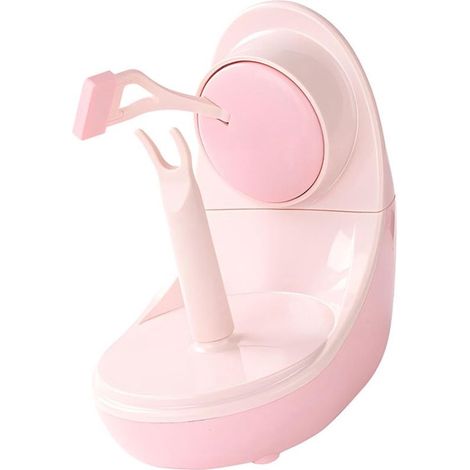 Pelador de manzanas eléctrico inalámbrico, Modelo sobremesa portátil recargable, Pelado rápido, Cuchilla desmontable, Fácil limpiar, Color rosa (1/5)