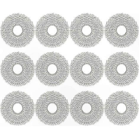 Lot de 12 lingettes de nettoyage réutilisables pour robots laveurs de sols, compatibles avec différents modèles (1/3)