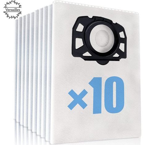 10 pcs Sac aspirateur Kärcher WD4 WD5 WD6 WD4 Premium WD5 Premium Sac Kärcher MV4, MV5 et MV6 Sacs filtrants de poussière (1/5)