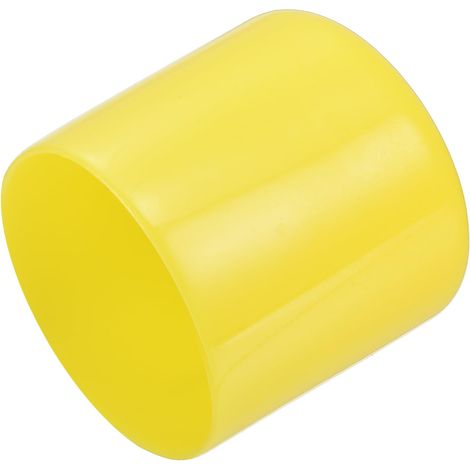 4Pcs Embouts en Caoutchouc 42mm de Diamètre Intérieur Capuchon Rond en Vinyle pour Vis, Protection de Pieds de Meuble, Tube, Jaune (1/4)