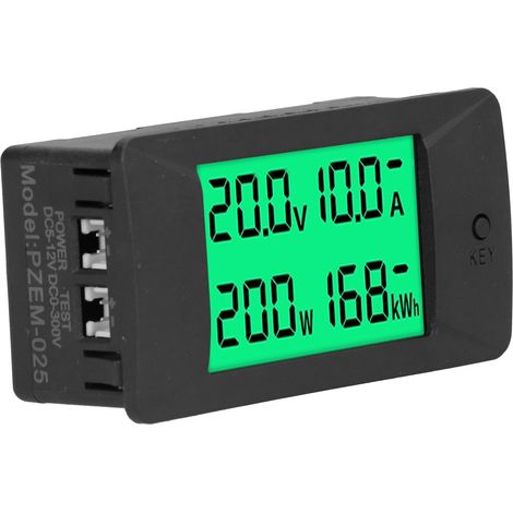 Compteur d'énergie à affichage numérique LCD, moniteur de tension et de courant, voltmètre CC 5-12 V PZEM-025 (1/5)