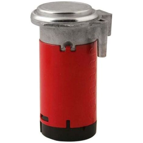 Pompe à air de voiture 12 V avec klaxon rouge - Compresseur d'air tendance - Étanche - Chromé - Ne rouille pas - Pour klaxon à air 12 V - Pour camion, voiture, bateau, camion, etc (1/5)