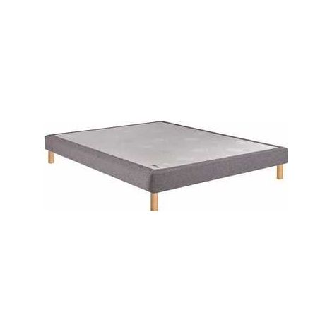 Epeda Sommier tapissier Gris Urbain 160x200 cm Confort ferme 15 cm
