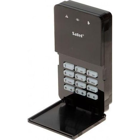 Satel Zonen-Tastatur schwarz mit weißer LED-Hintergrundbeleuchtung