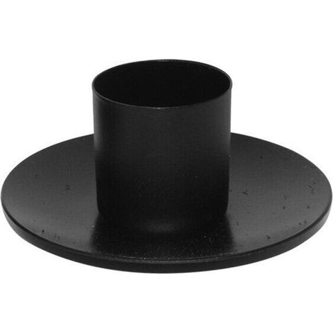 Bougeoir en métal noir, petit modèle, idéal pour décorer un bureau, un mariage, une fête ou tout autre événement. (1/5)
