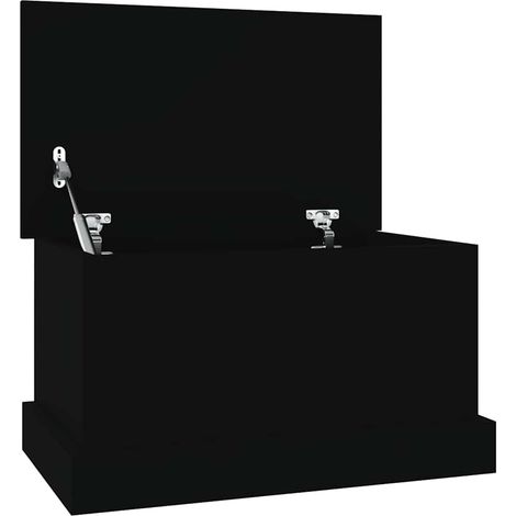 Maison Exclusive - Contenitore Portaoggetti Nero 50x30x28 cm Legno Multistrato