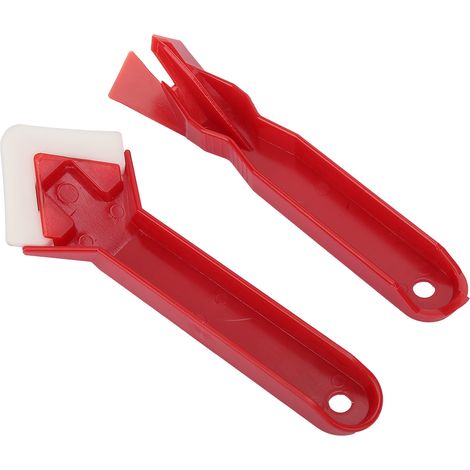 Lot de 2 outils de calfeutrage, grattoir décolleur silicone mastic verre ciment, spatule de scellement (1/5)