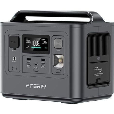 Station électrique portable 800W – Batterie LiFePO4 512Wh – Recharge rapide 1h – Sorties AC et USB-C PD 100W – Compacte et légère