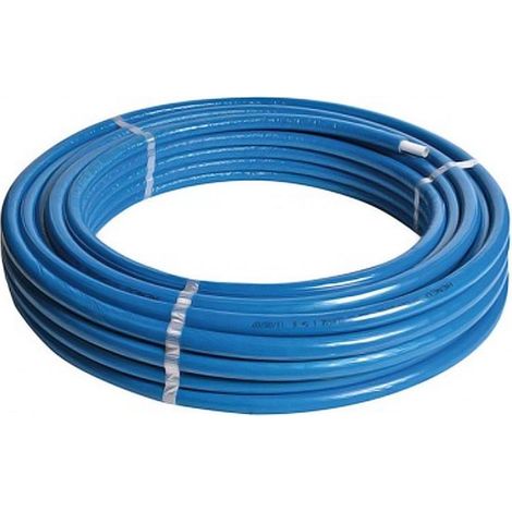 Tubo multistrato ø16x2 mm in rotolo da 50 metri STANDARD (PE-Xc/Al/PE-Xc) con isolamento di spessore 13 mm con guaina blu goffrata (prezzo al metro - minimo acquistabile 50 metri) 50ISO1316BL (1/2)