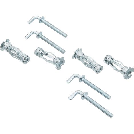 Molly m16205-xj Tasselli di espansione in metallo con cerniera, grigio, set di 5 pezzi