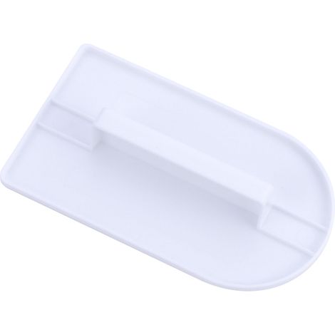 Lisseur à gâteau en plastique alimentaire blanc avec manche, outil de lissage pour pâtisserie, cuisine et maison (1/5)