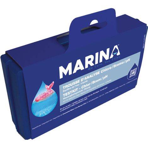 Trousse d'analyse eau piscine Chlore/Brome/pH - Marina (1/4)