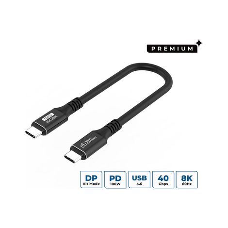 Cavo USB Microconnect USB4CC015 USB4 Gen 3x2 0,15 m USB C Nero (1/5)