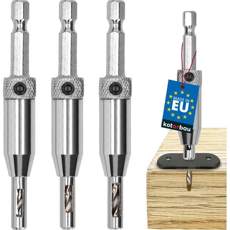 Brocas autocentrantes para madera, 3 unidades, 2,0, 2,8 y 3,6 mm