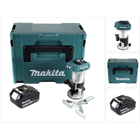 Makita DRT 50 G1J fresa multifunzione a batteria senza spazzole 18V + 1x batteria ricaricabile 6,0 Ah in Makpac 3 - senza caricabatterie