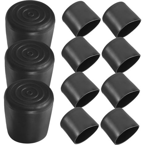 Lot de 20 protège-pieds de table et de chaise noirs pour sols de salon (1/5)