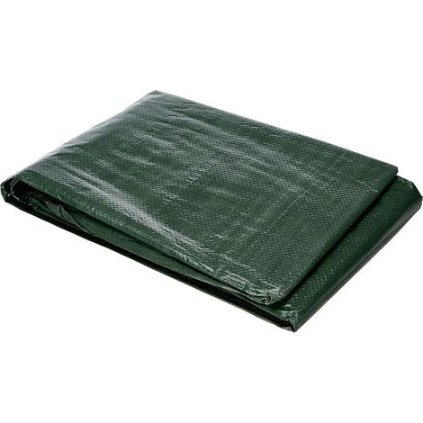 1 Plane 5x4 m, beschichtetes Polyethylengewebe, 80 g/m², verstärkte Ecken mit Metallösen, Schwimmbad/Baustelle/Lagerung (1/5)